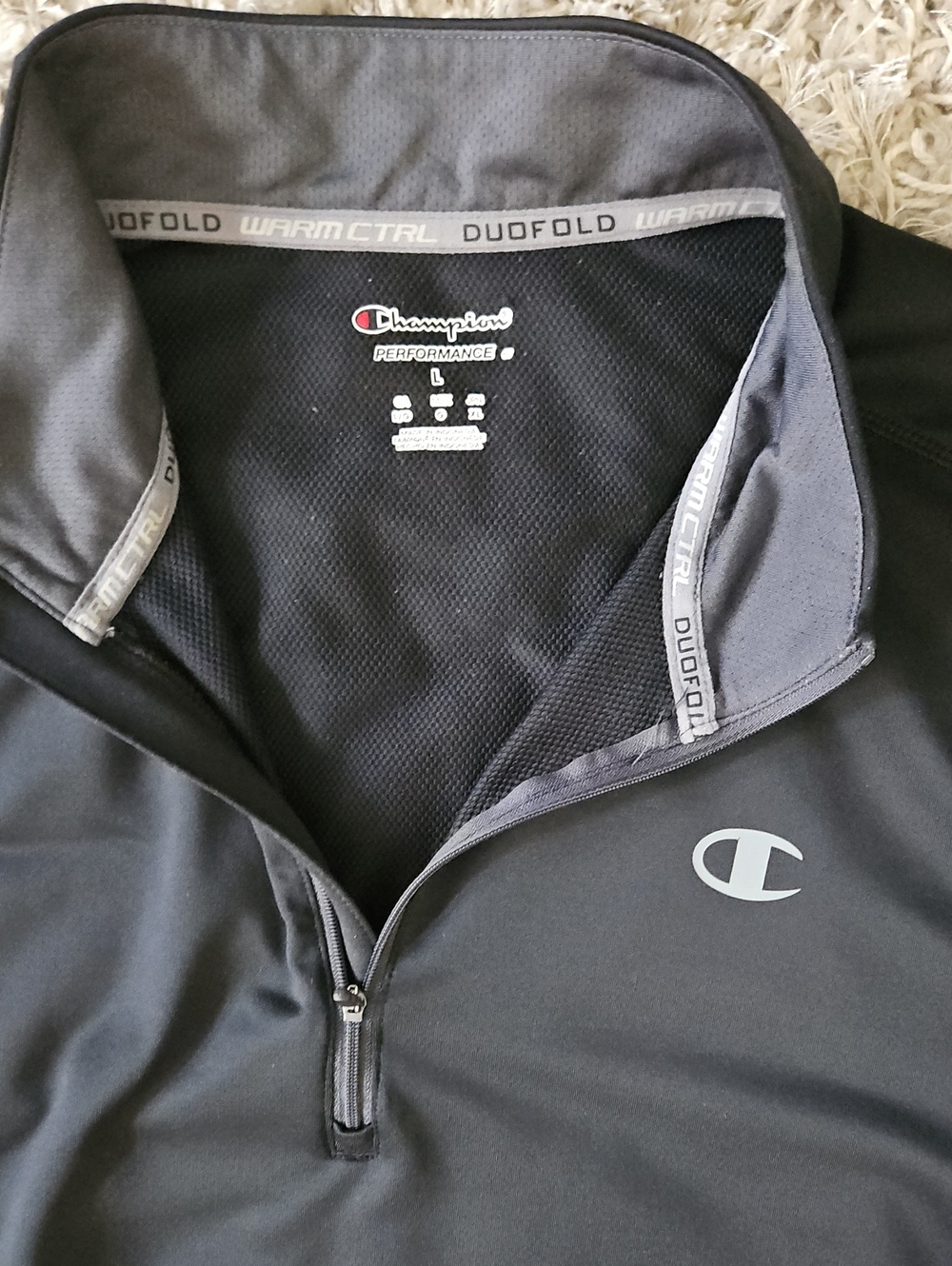Mens Champion Quarter Zip Large - Picture 2 of 5
